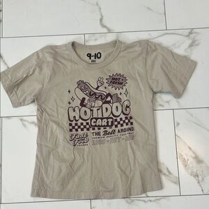 Cotton On Beige Graphic 'Hot Dog Cart' Tee